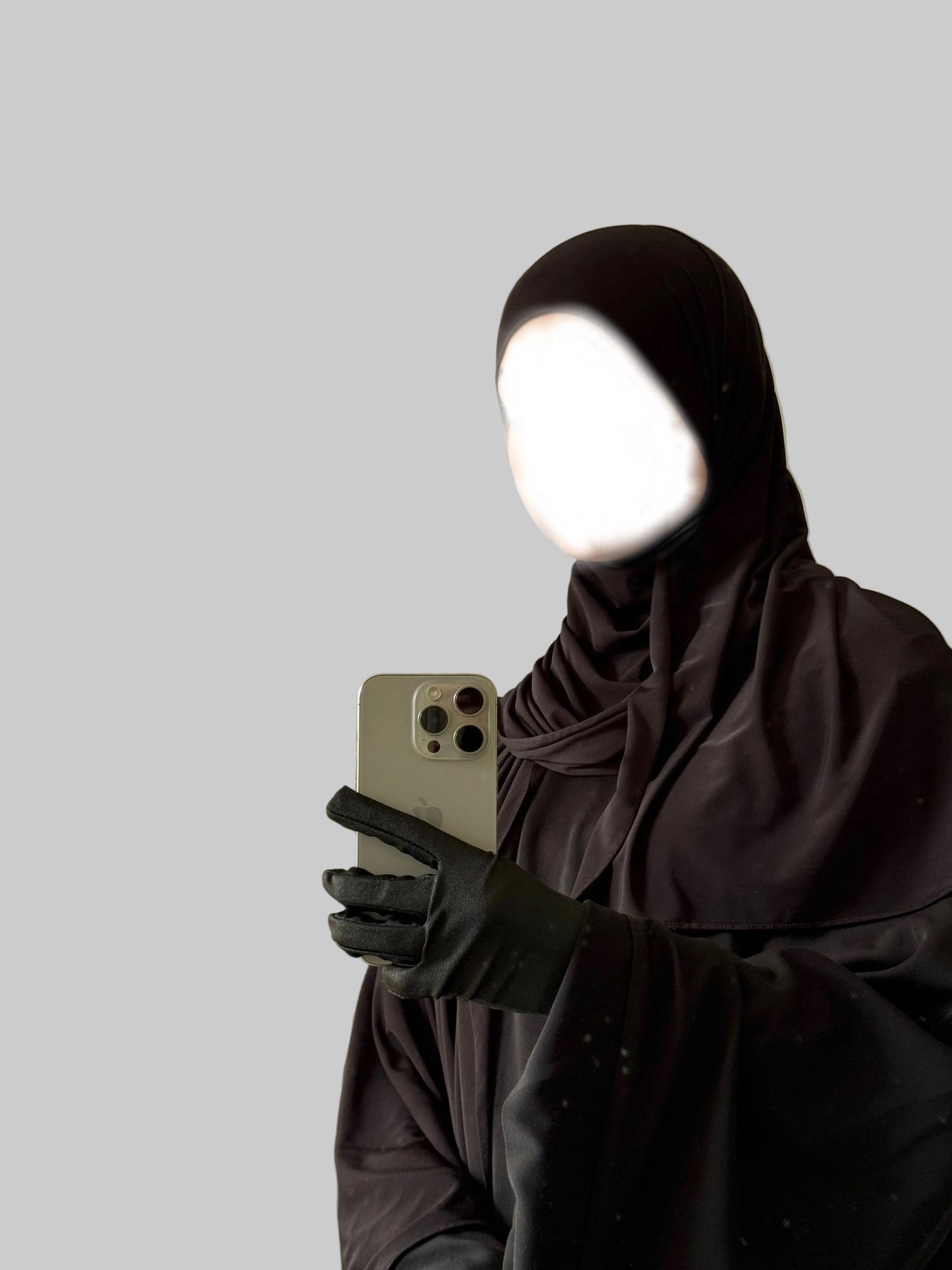 Ink Black Liquid Hijab