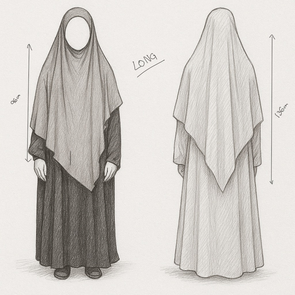 Liquid Jersey Khimar – Mocha Brown (Long)