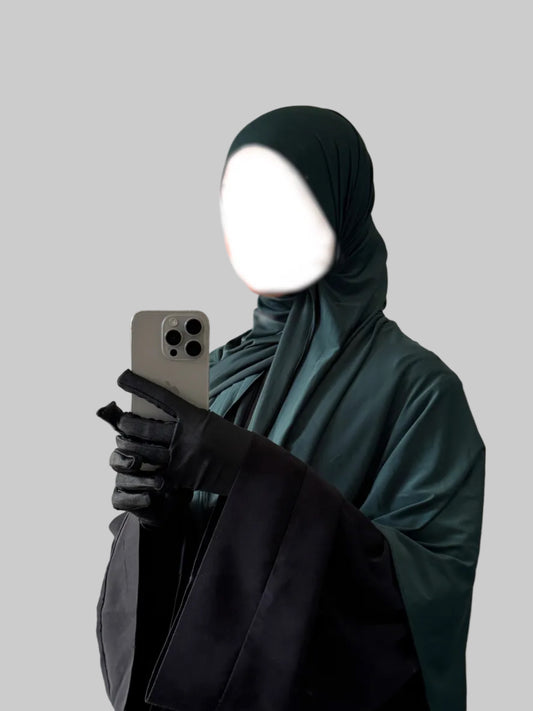 Forest Green Liquid Hijab
