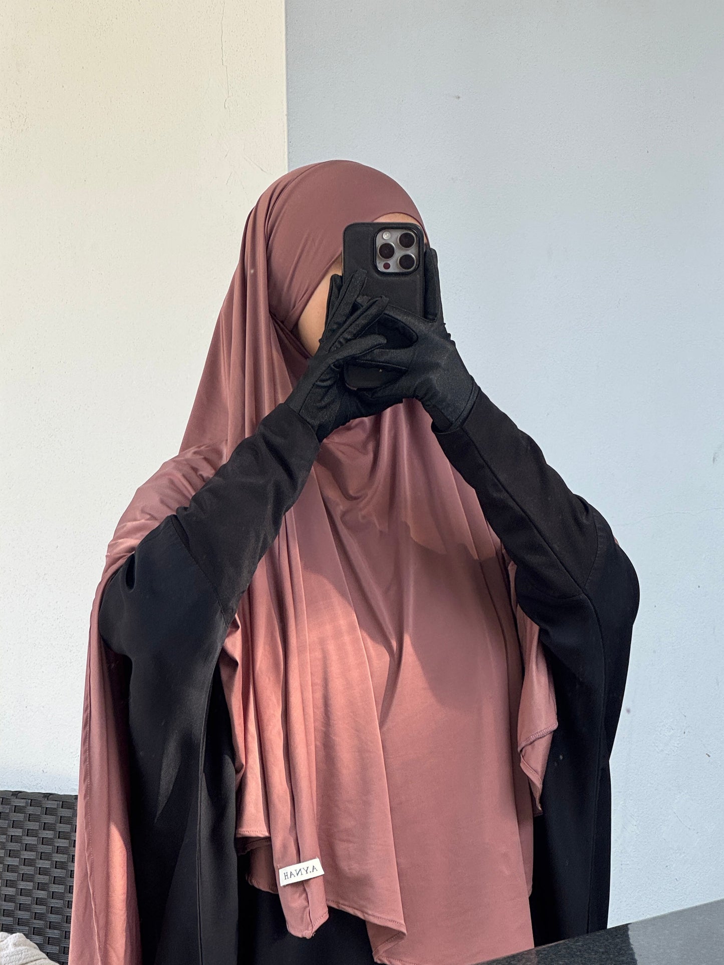 Liquid Jersey Khimar – Rose Taupe (Short)