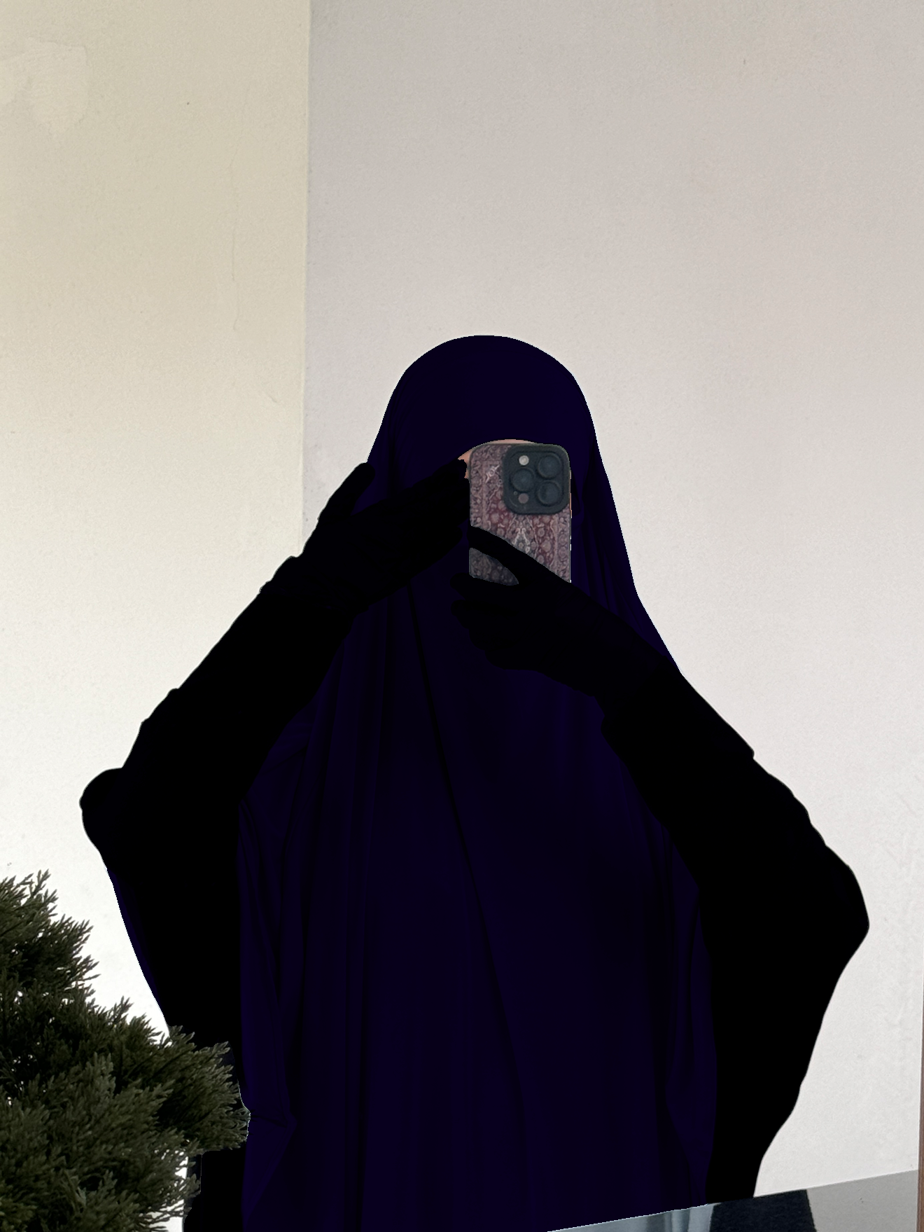 Liquid Jersey Khimar – Navy Blue (Long)