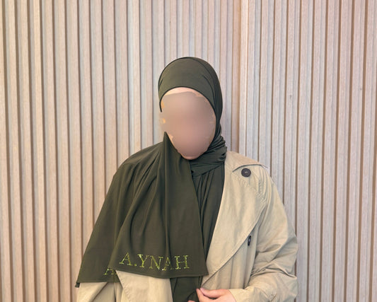 Khaki Rhinestone Hijab