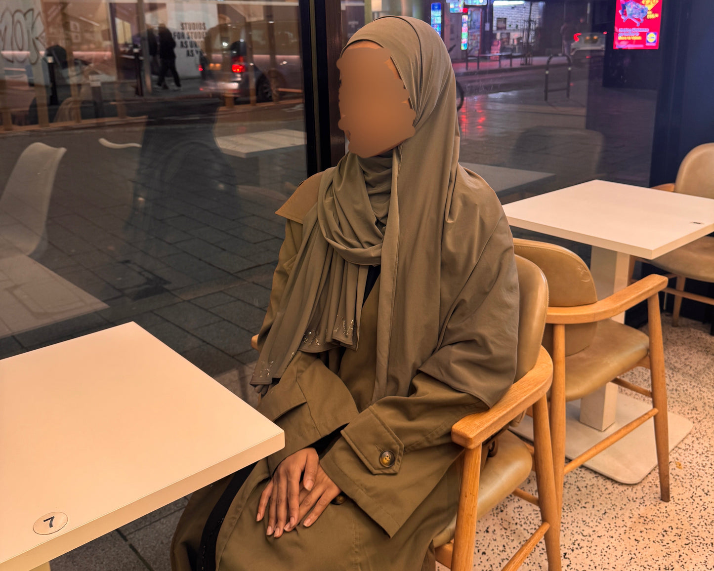 Mushroom Brown Rhinestone Hijab