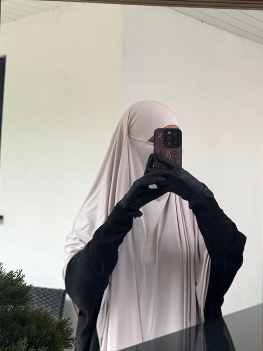 Liquid Jersey Khimar – Mink Pink (Short)