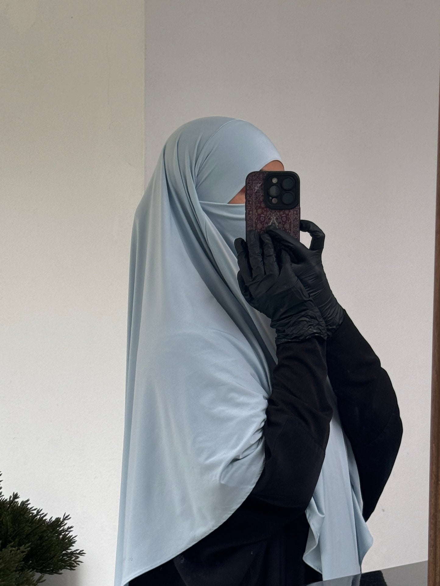 Liquid Jersey Khimar - Bubblegum Blue (Short)